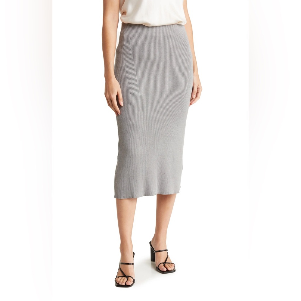 Rachel Roy Grey Ribbed Skirt